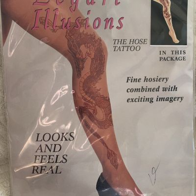 Legart Illusions  Tattoo Tights (Brand New) Dragon tattoo Size C